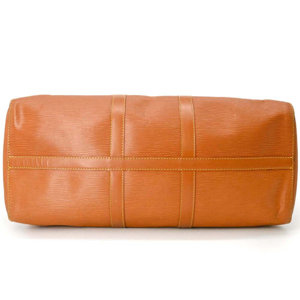 LOUIS VUITTON Authentic Brown Leather Keepall 45 Boston Bag - Picture 5 of 16